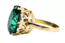 Vintage Jewlery Ring Emerald 14K Yellow gold vrc130y